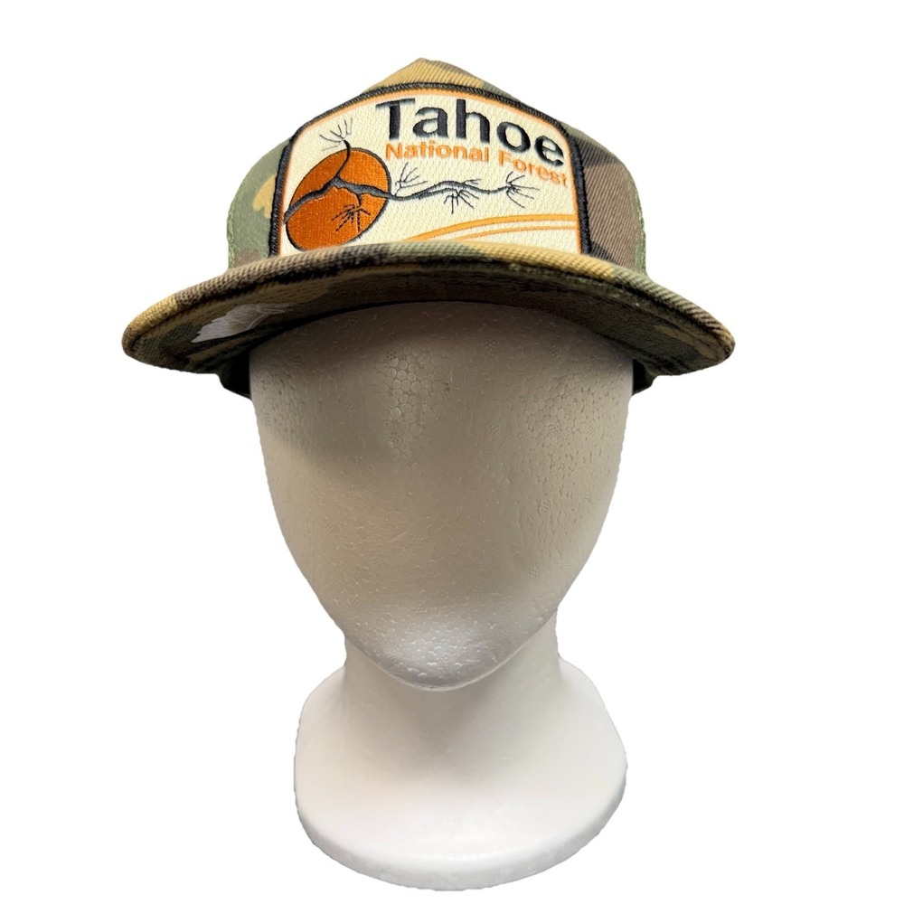 BART Bridge California Tahoe National Forest Camo Mesh Trucker Snapback Hat Cap
